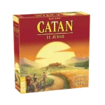 Caja delantera del juego Catán (Devir, 1995). Clásico de Klaus Teuber de exploración y comercio para 3–4 jugadores y 60–75 minutos.